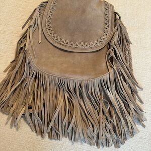 Banana Republic Tan Fringe Shoulder Bag